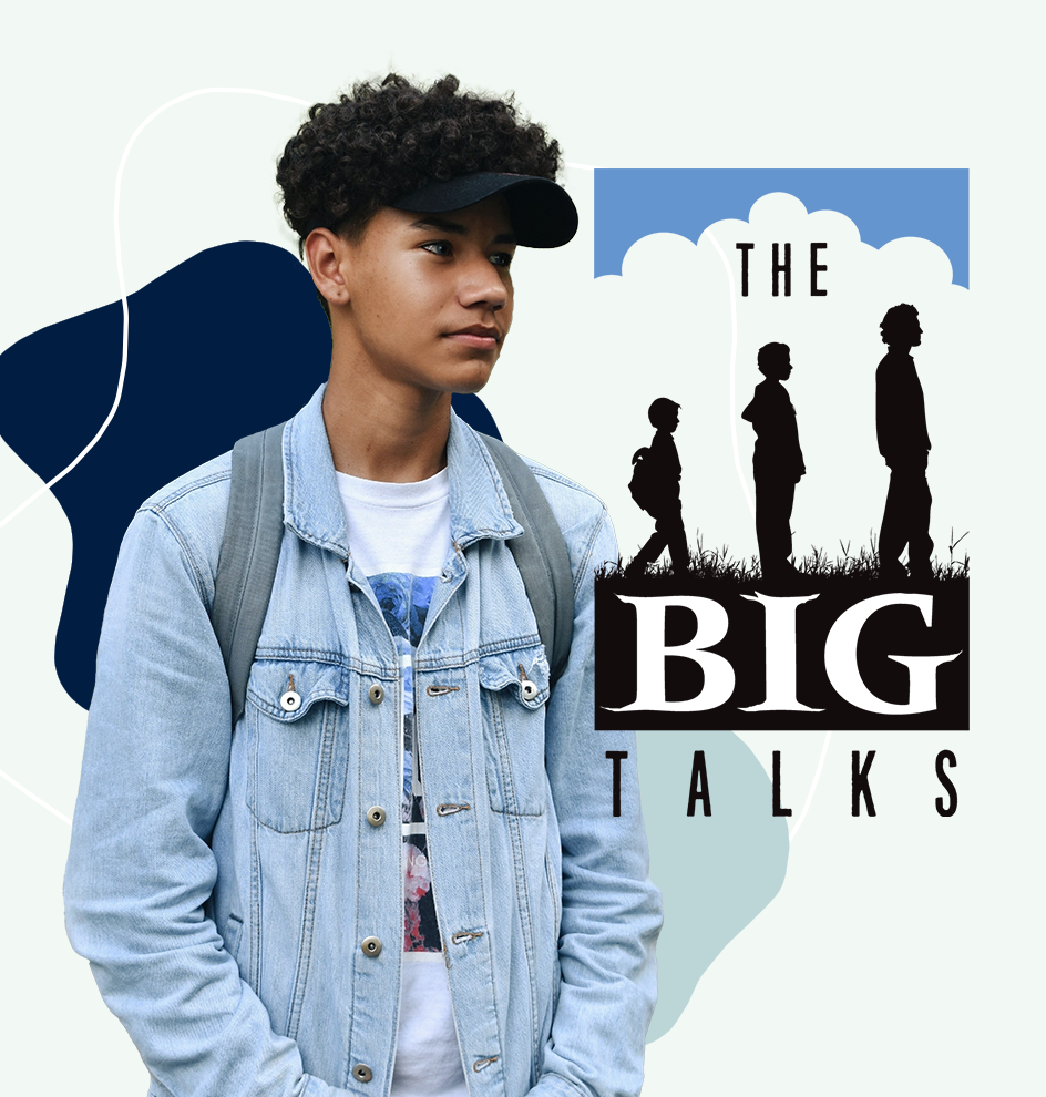 The BIG talk, image of a young teen with the BIG Talks logo